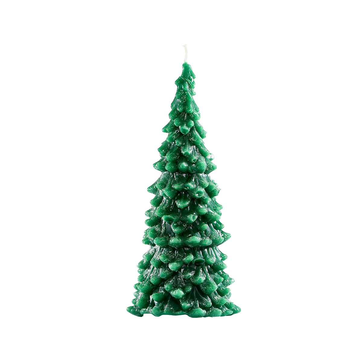 Green Christmas Tree Candles - Large