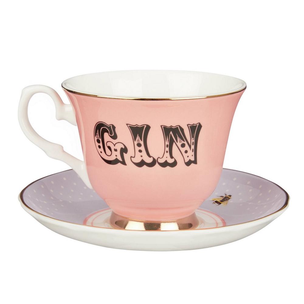 Yvonne Ellen 250ml Cup and Saucer Gin + Gift Box