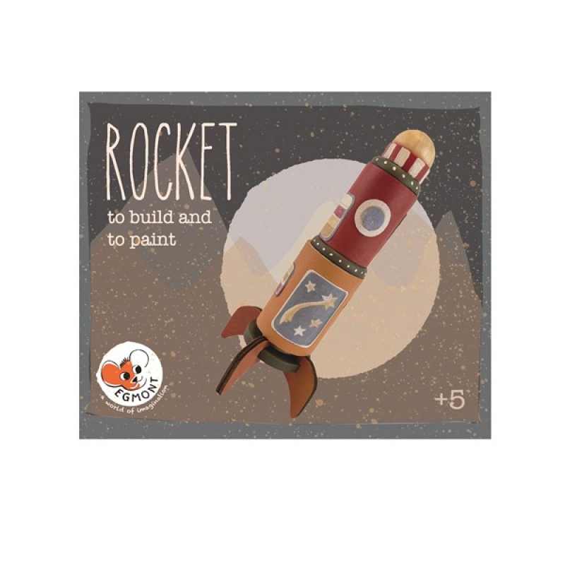 Egmont Toys Wooden Rocket To Paint Kit
