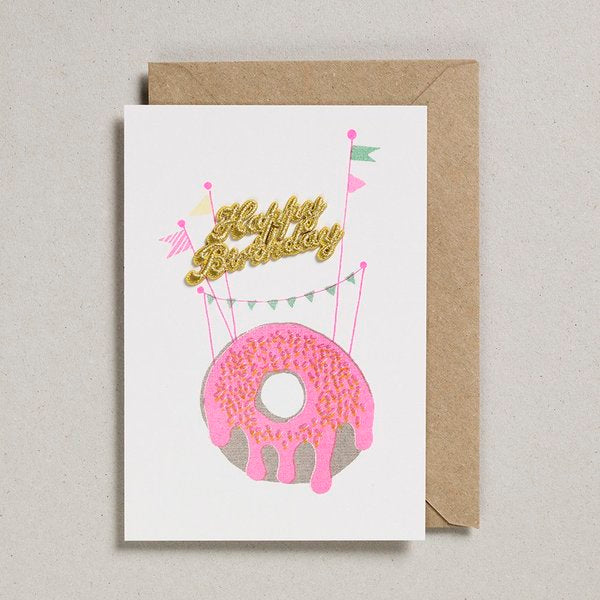 : Pink Doughnut Birthday Card