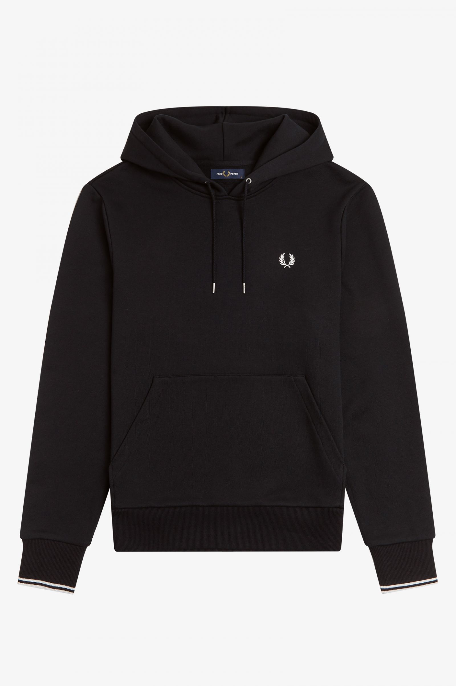 Fred Perry Tipped Hooded Sweatshirt - Black