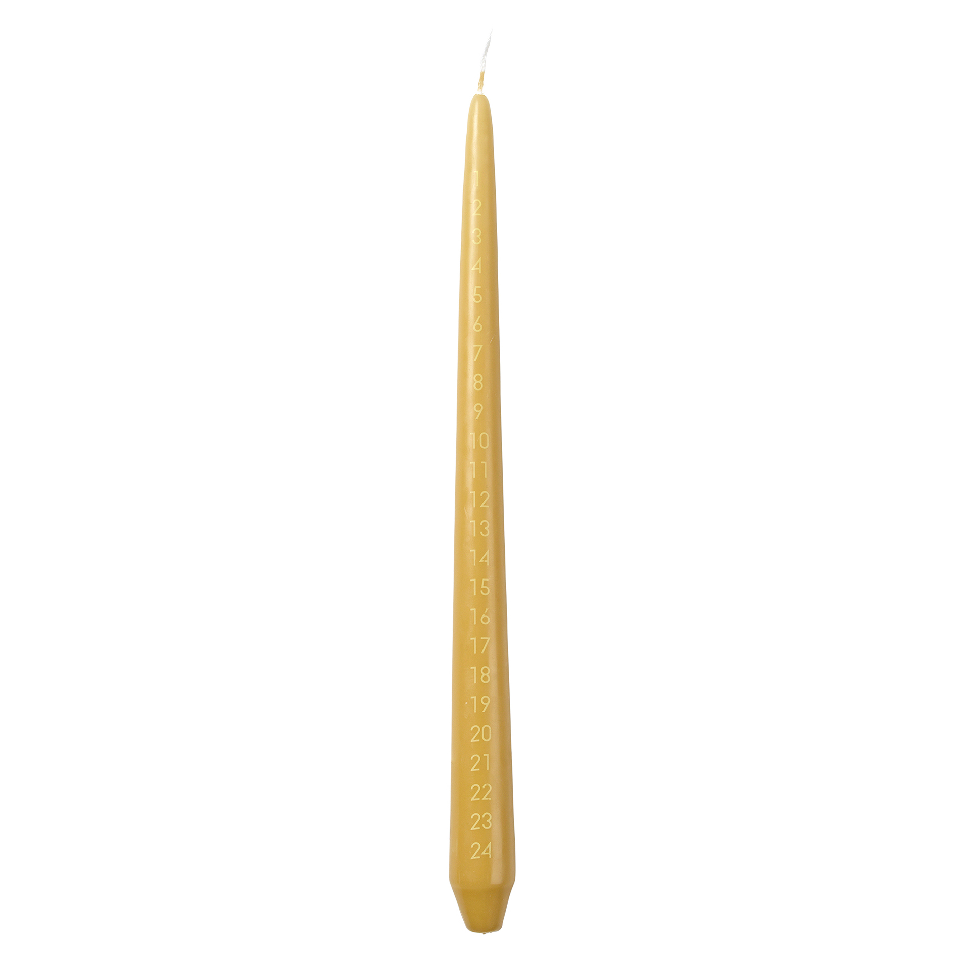 Tapered Advent Candle - Ochre & Yellow