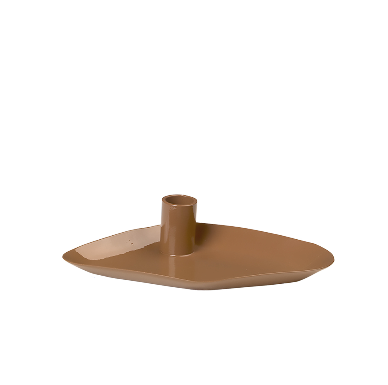 Mie Mini Iron Candle Plate - Caramel Brown