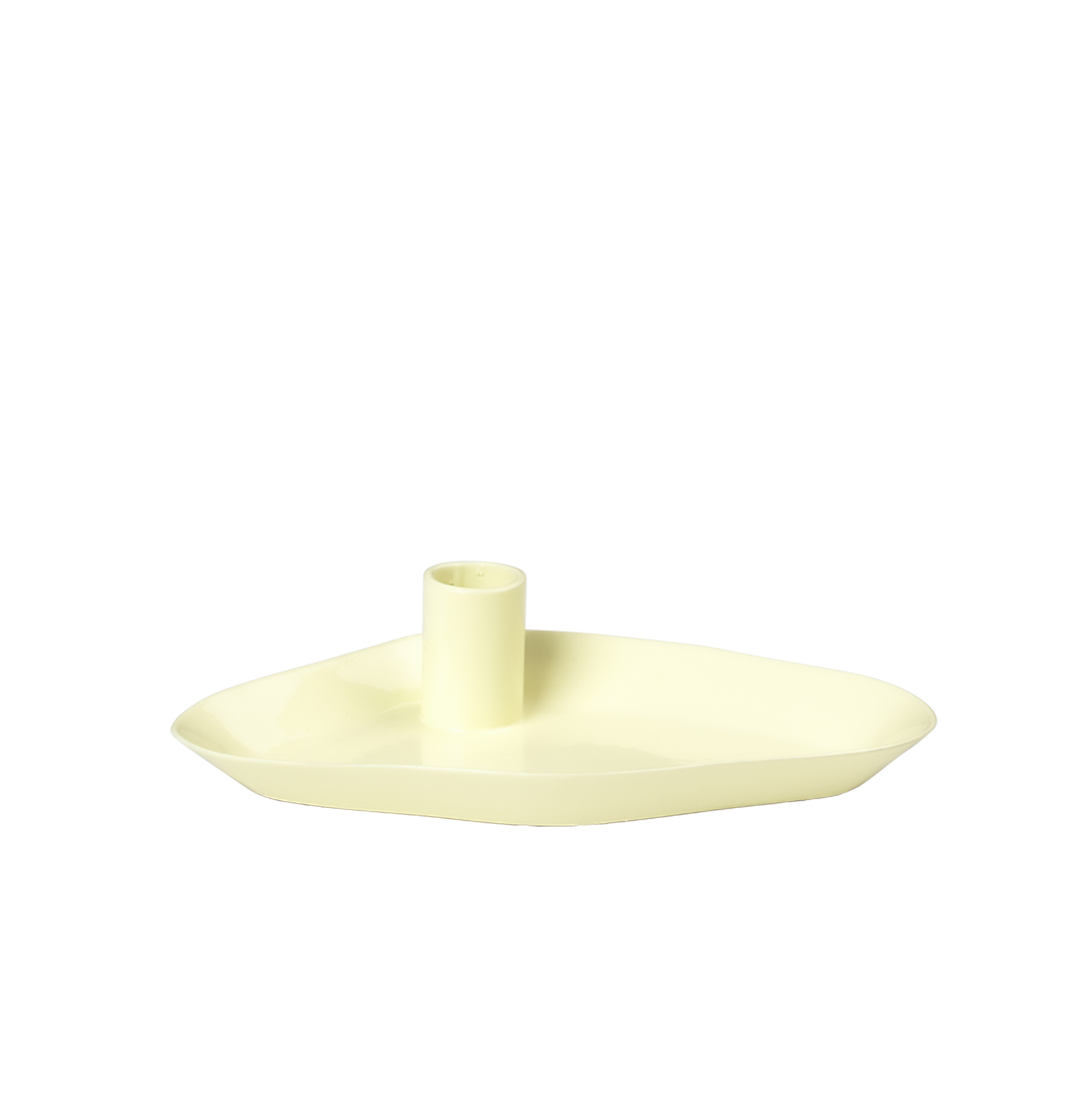 Mie Mini Iron Candle Plate - Light Yellow