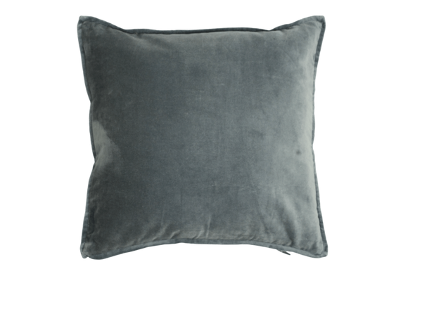 Limelight Home Textiles Velvet Square Cushion - Stormy Blue
