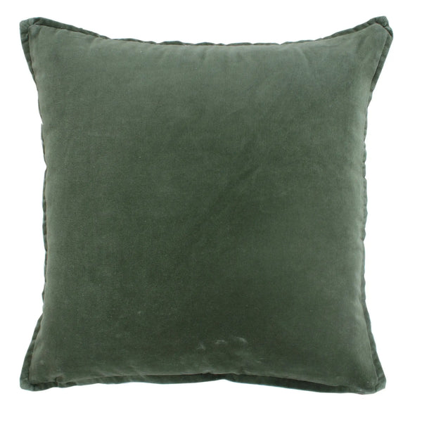 Limelight Home Textiles Velvet Square Cushion - Moss Green
