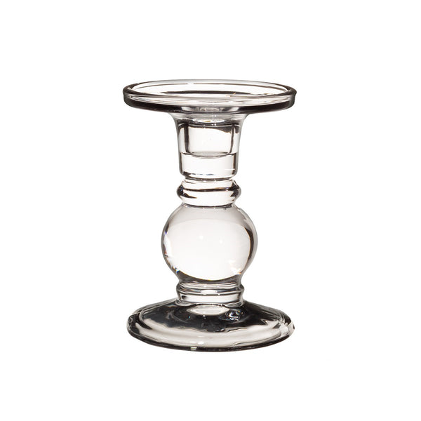 Estelle Glass Grey Candleholder