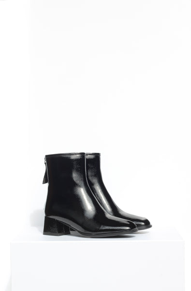 Collection & Co Franca, Black Patent Ankle Boots