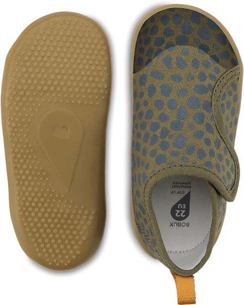 Xplorer Indie Junior Shoe - Olive Dalmation - Perfect Home Or Kindergarten Slippers!