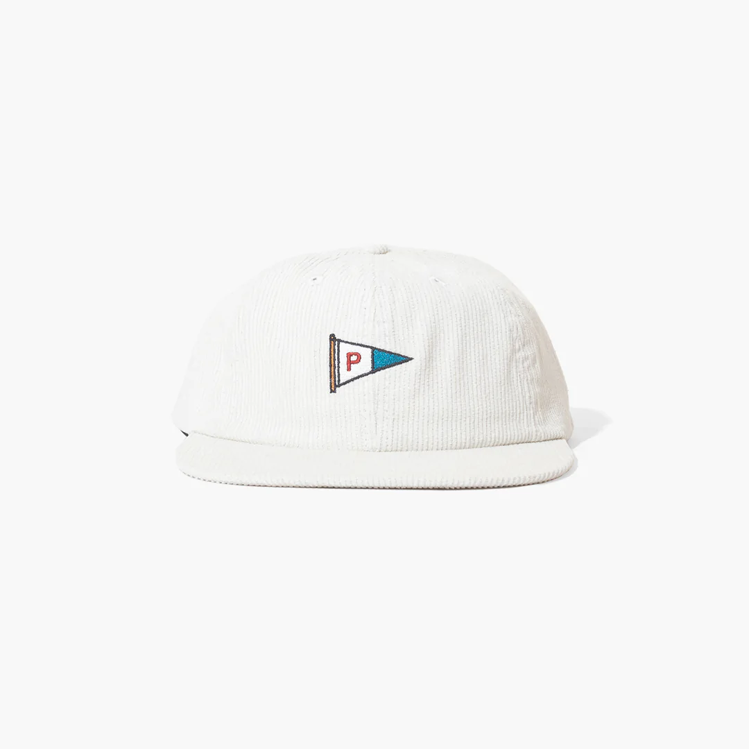 Flag Cord 6 Panel Cap - Ecru