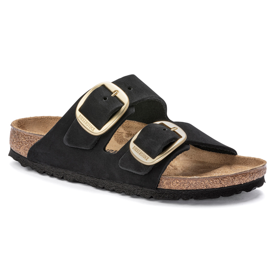 Birkenstock Womens Arizona Big Buckle Black Nubuk