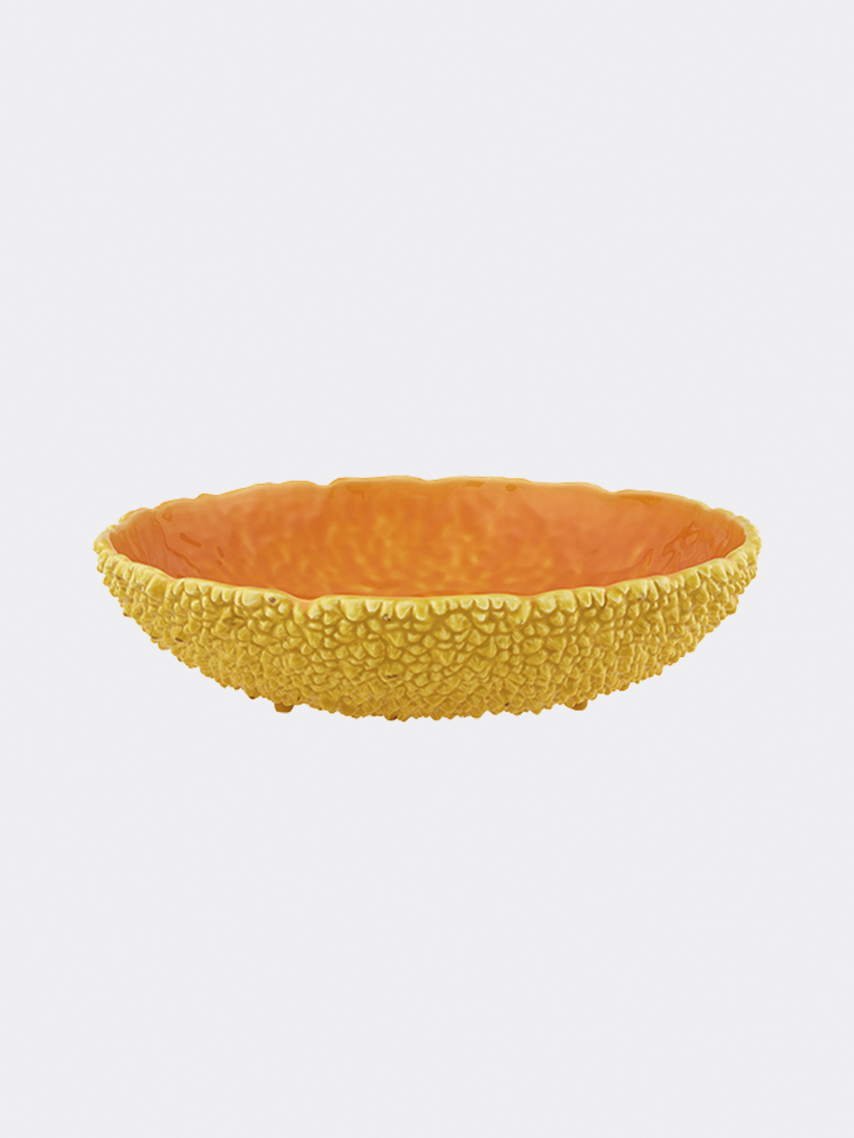 Bordallo Pinheiro Handmade Finish Yellow and Orange Amazonia Fruit Bowl