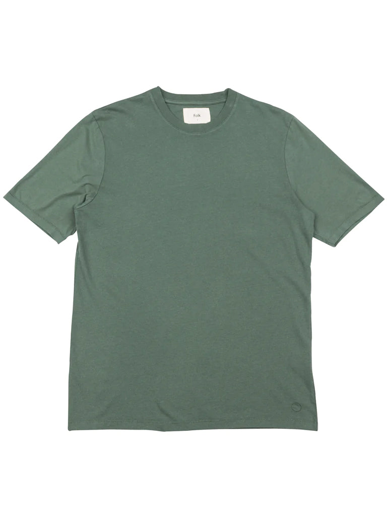 Contrast Sleeve T-shirt In Dark Olive