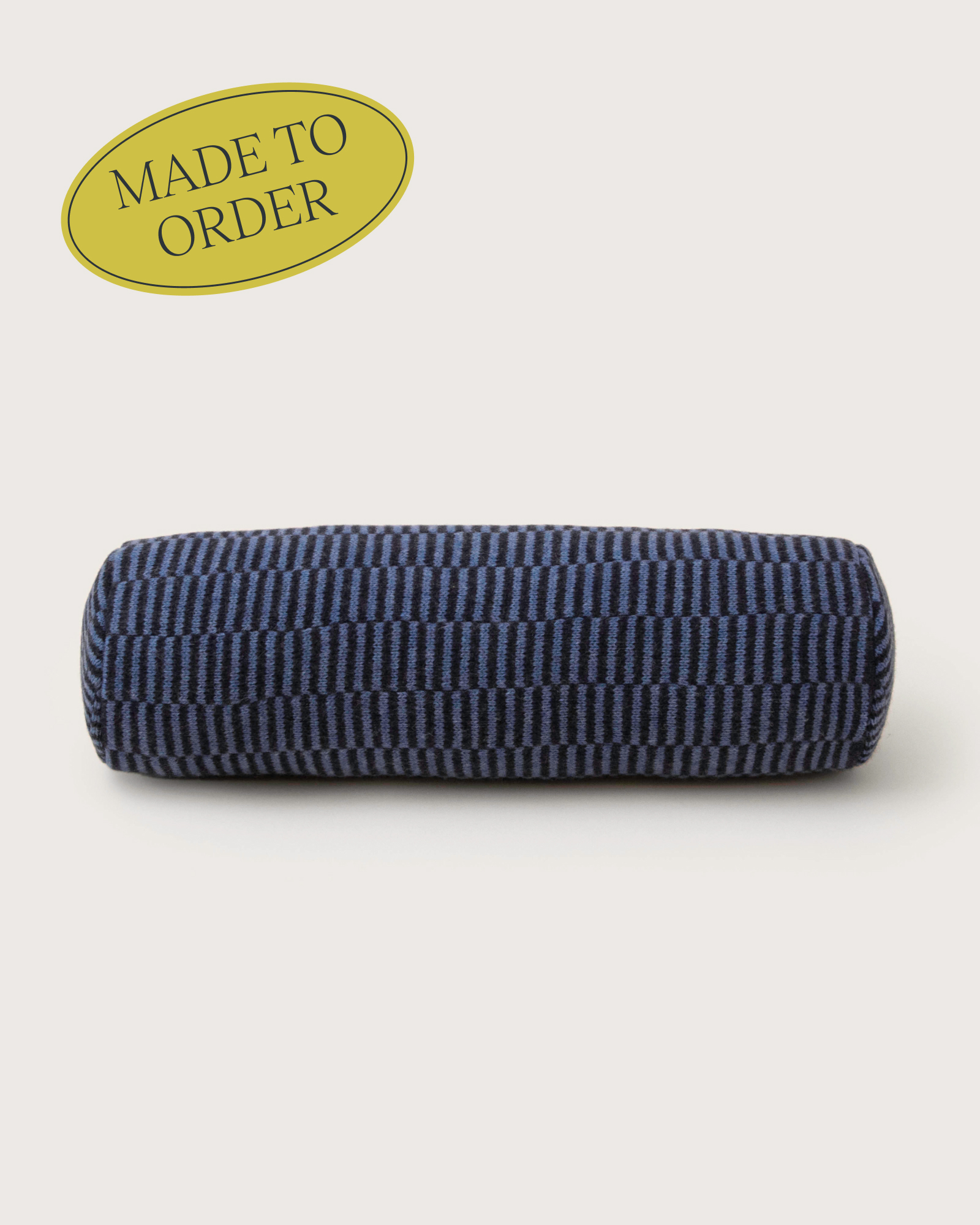 Goods of May The Babette Bolster Cushion - Broken Stripe in Indigo (Single)