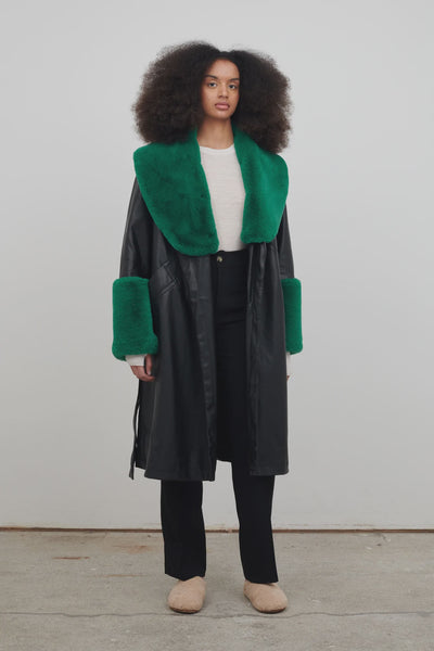 Bailey Coat - Black And Green