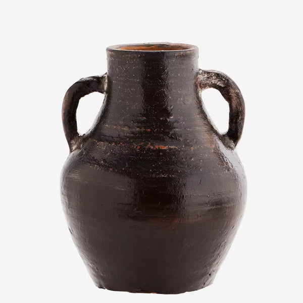 Madam Stoltz Earthenware Vase W/ Handle 17x22cm