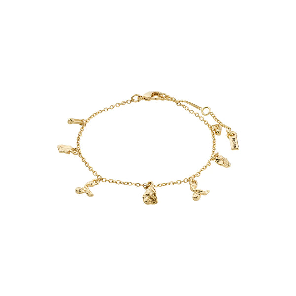 Peace Organic Charm Bracelet - Gold