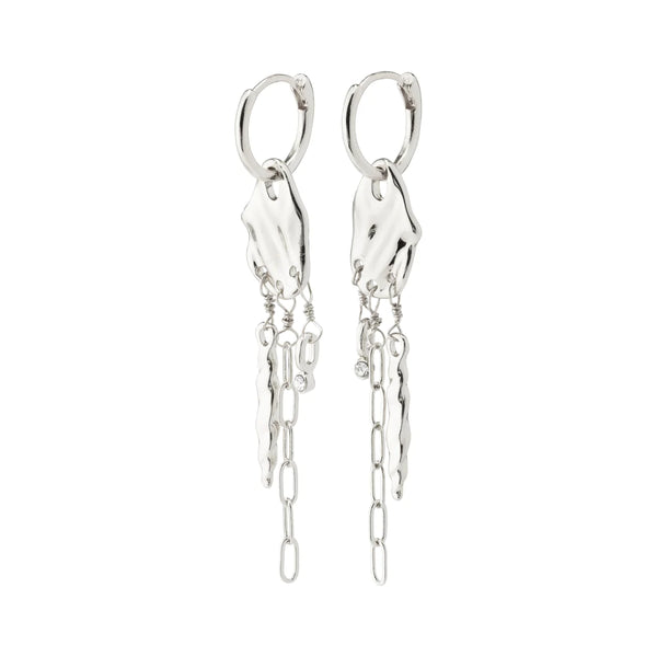 Hope Recycled Dangle Earrings - Silver