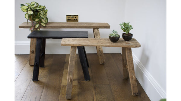 Recycled Rustic Wooden Bench - Large