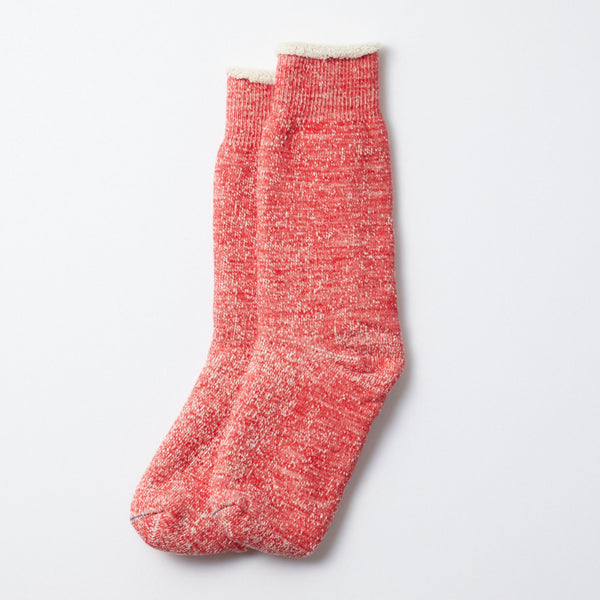 RoToTo Double Face Crew Socks Red