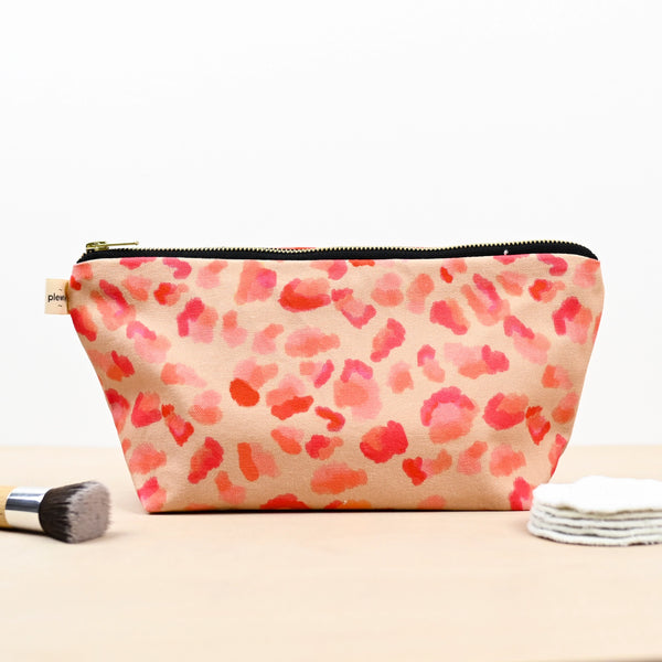 Neon Leopard Print Wash Bag