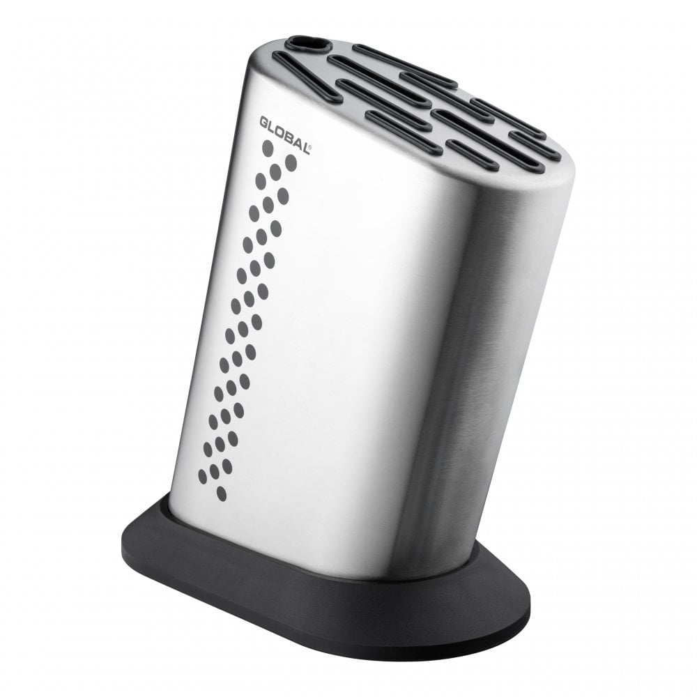 Global Stainless Steel Dotted Knife Block for 10 Knives