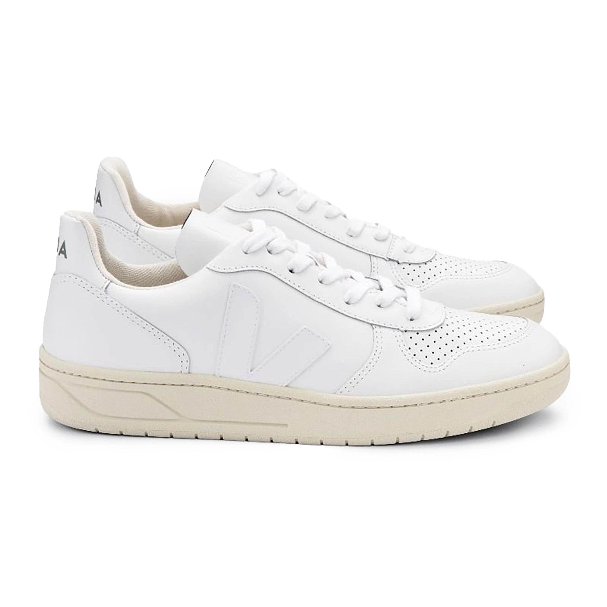 V-10 Leather Trainer - Extra White