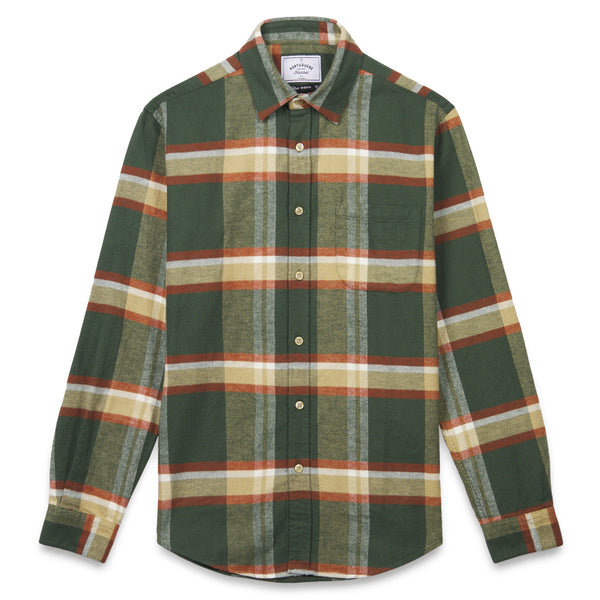  Portuguese Flannel Farm Plaid Shirt Green Multi