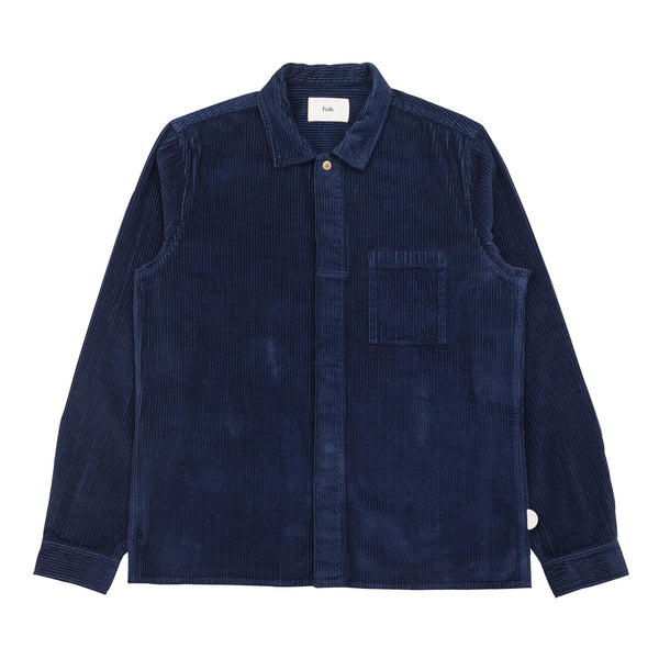 Patch Shirt Navy Heavy Cord