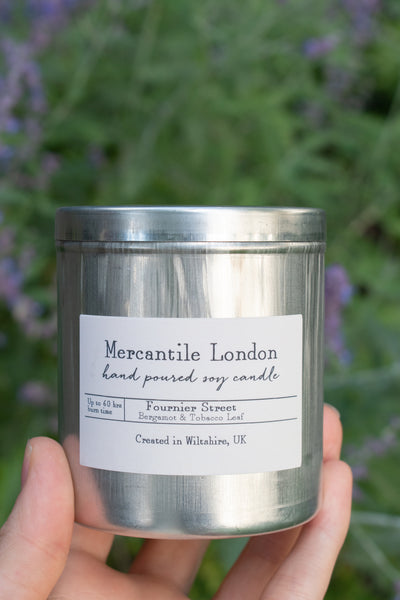 The Mercantile London Mercantile London Bergamot And Tobacco Leaf Tin Candle