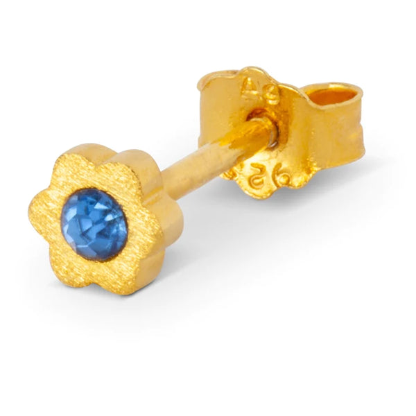 Copenhagen Lulu Gold Plated Earring - Blomst Blue