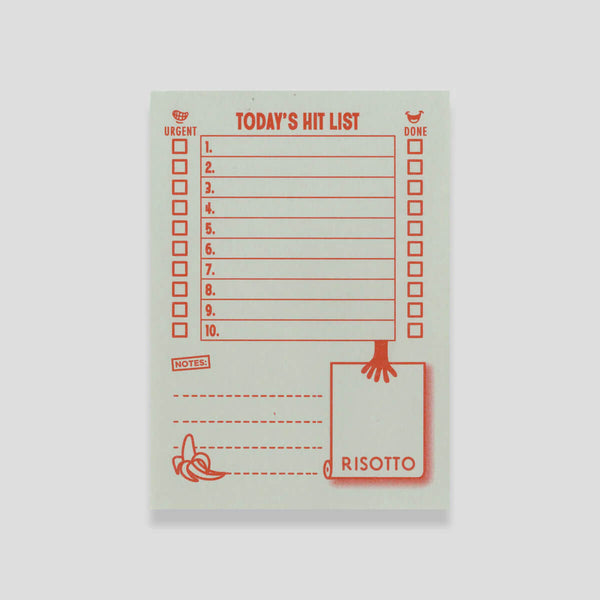 'hit List' Grey To Do List Pad