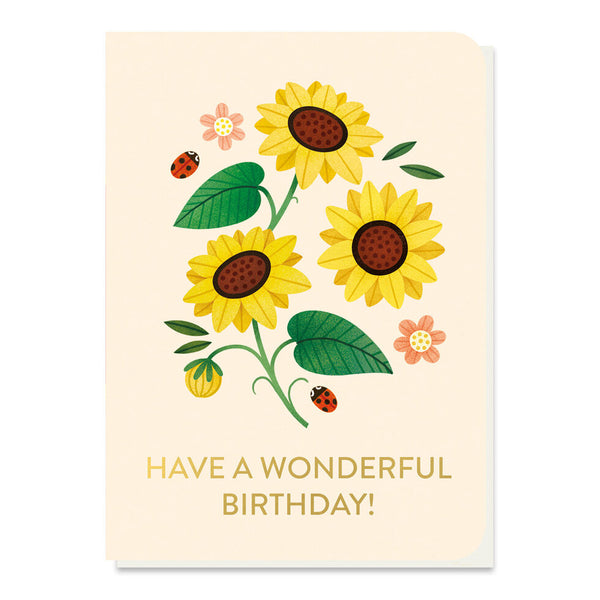 Stormy Knight Sunflower Birthday - Seed Stick Card