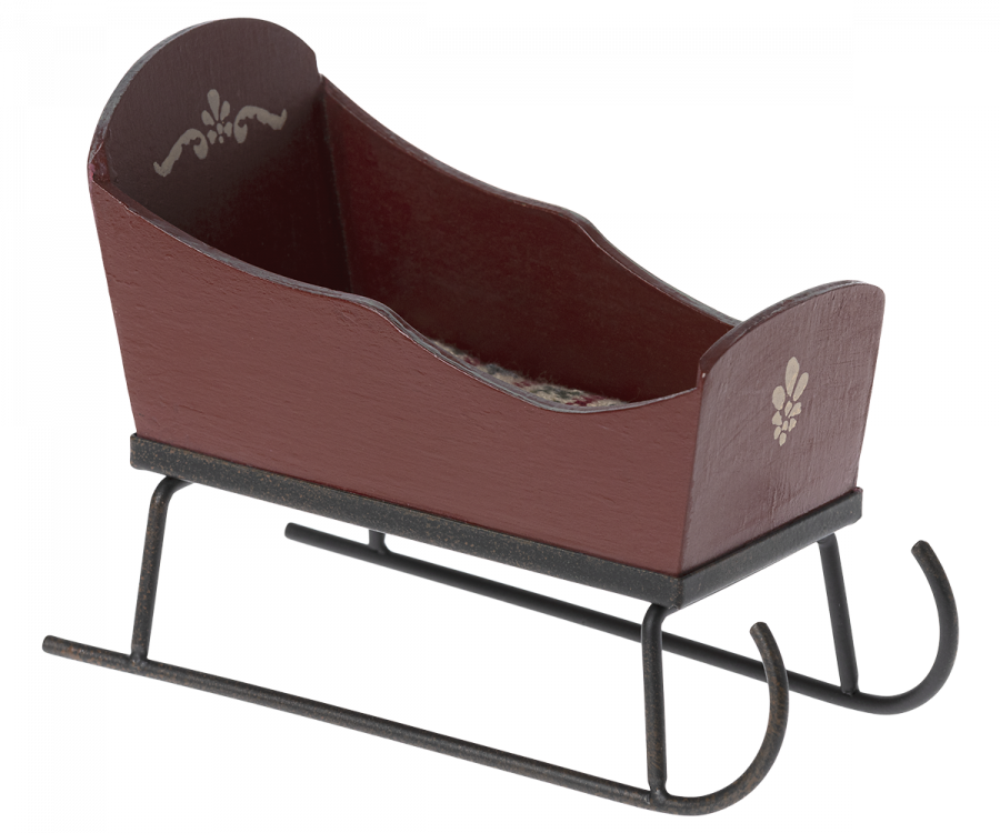 Maileg Sledge, Mouse - Red
