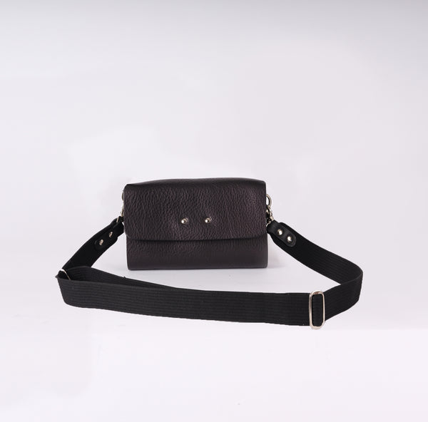 Kate Sheridan Black Mini Rhythm Bag With Black Web Strap