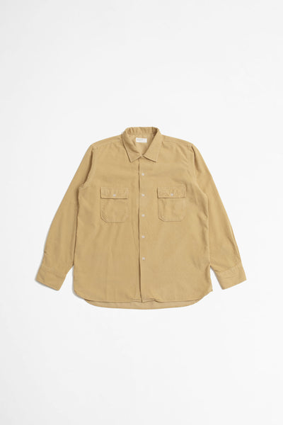 Worker Shirt Fine Cord Sand