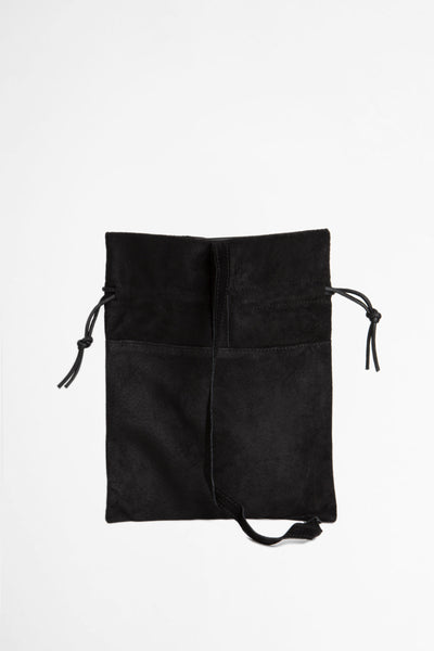 Suede Leather Pouch Black