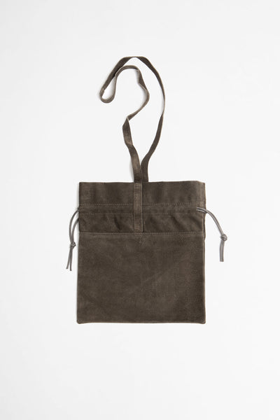 Suede Leather Pouch Grey