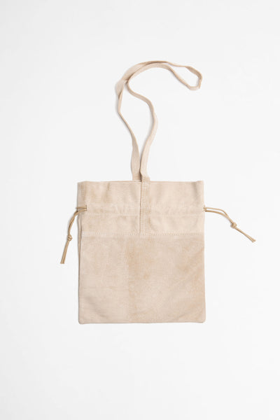 Suede Leather Pouch Light Beige