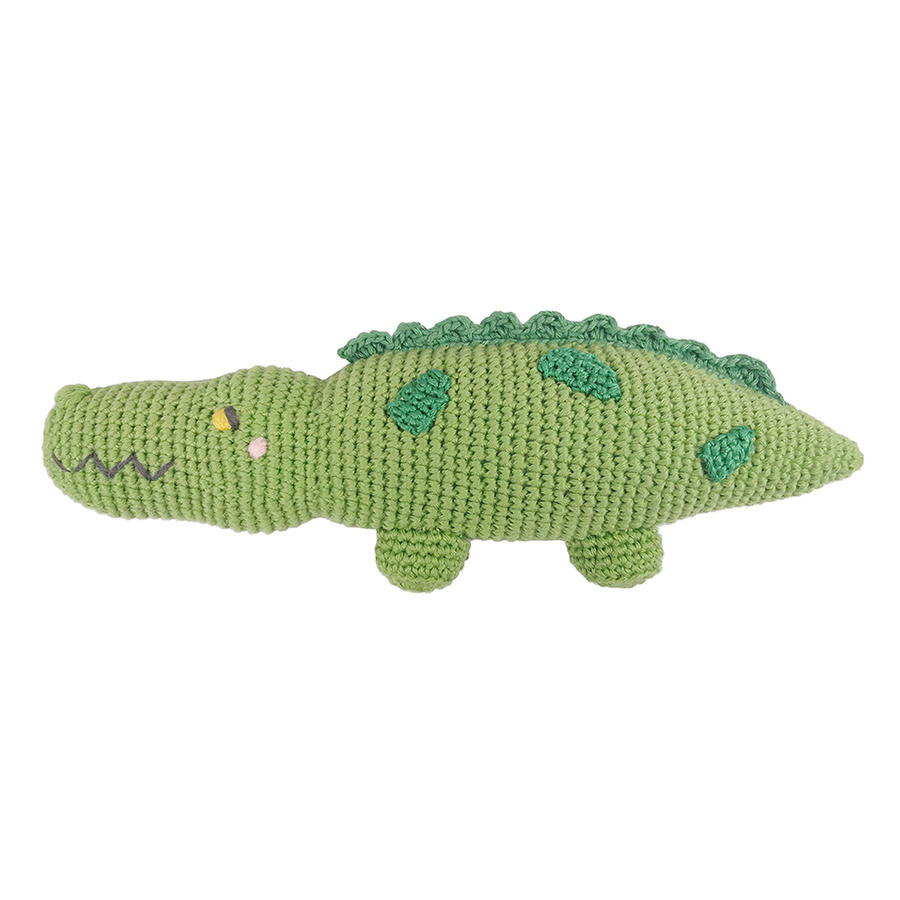 Loula and Deer Crochet Crocodile Rattle Baby Toy