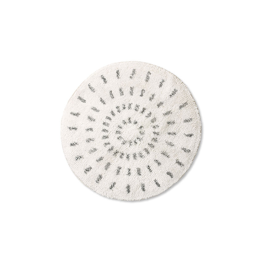 Small Cotton Round Bath Rug 60 cm