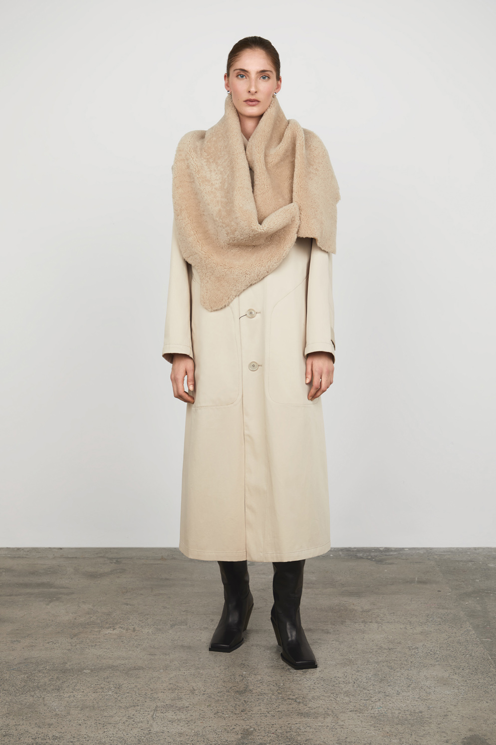 Shearling Wrap Scarf