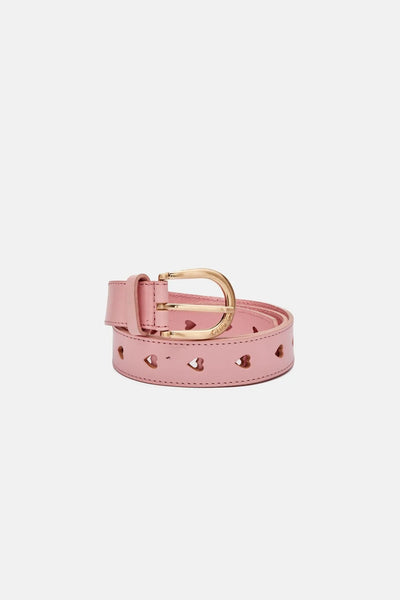 Pink Cut It Out Heart Belt