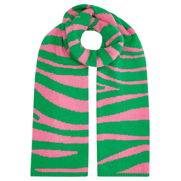 Bright Green Candy Tiger Scarf