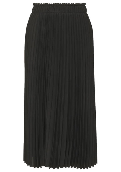 Black Mia Solid Plisse Skirt