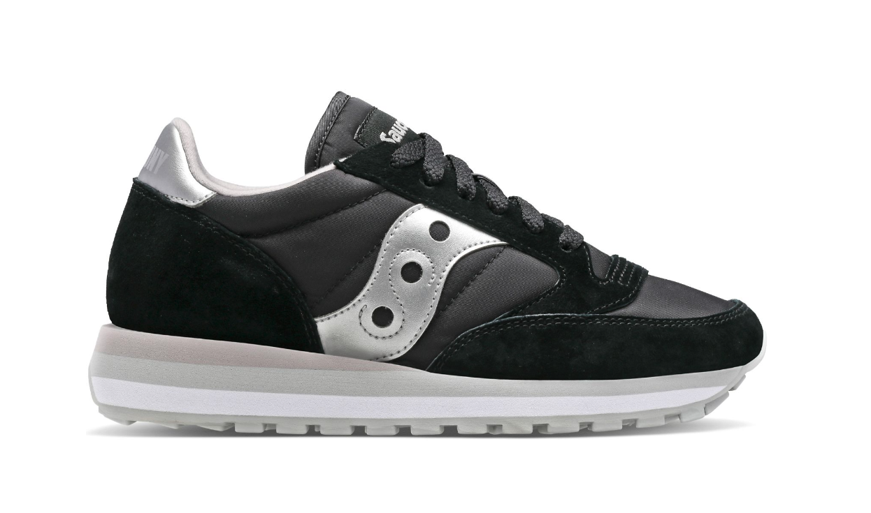Saucony  Black and Silver Triple Jazz Mujer Shoes
