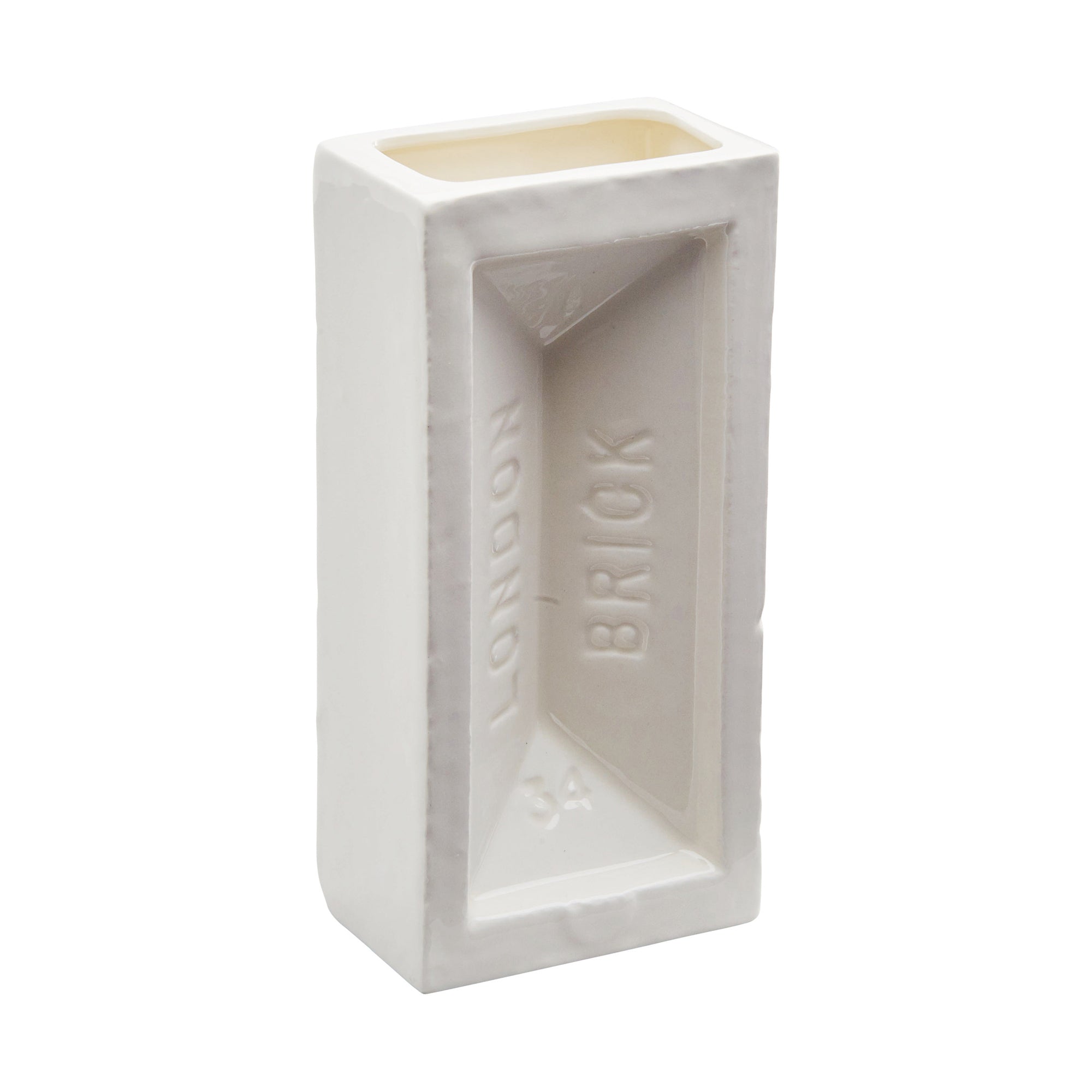 London Brick Vase - White