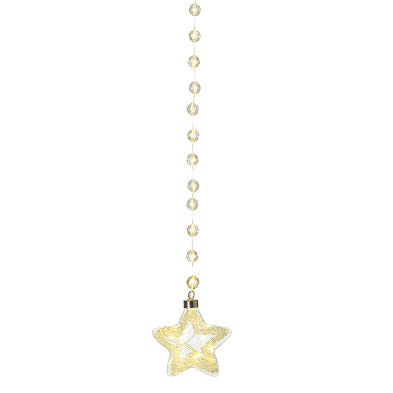 Light Up Hanging Glass Star