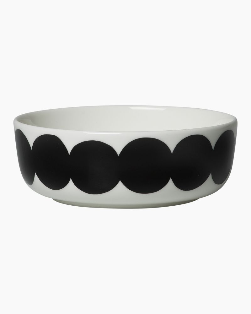 Marimekko  Oiva / Räsymatto bowl 4 dl white, black