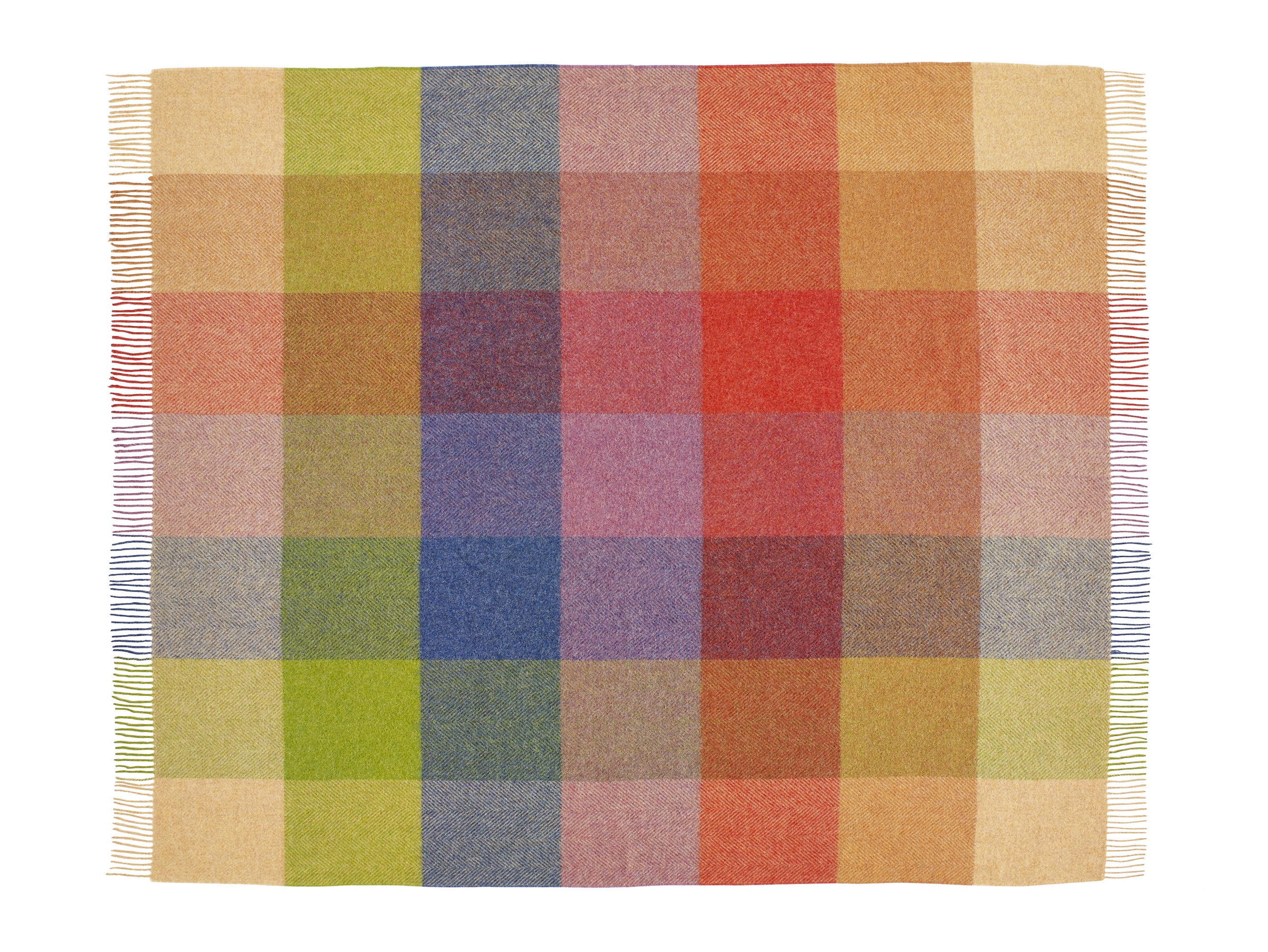 Harland Sunset Shetland Alfresco Check Throw 140 x 185cm